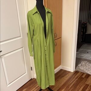 Chic Long Sleeve Green Dress